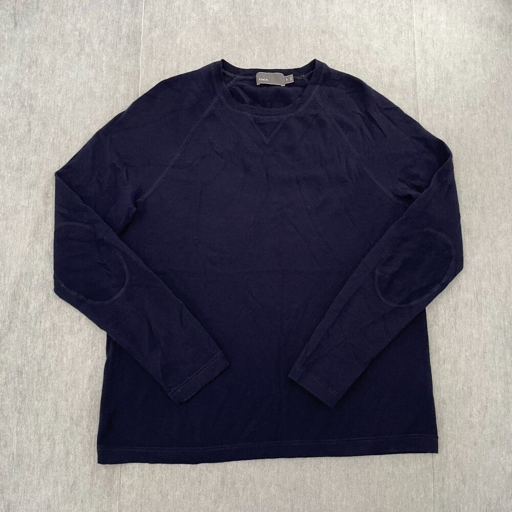 Vince Sweater Adult Medium Blue Crew Neck Long Sleeve Pullover Soft Knit Mens M